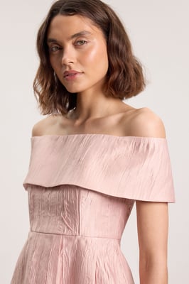 Textured Tailored Twill Bandeau Top