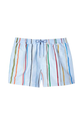 PAUL SMITH CAIRO STRIPE SWIM SHORTS BLUE
