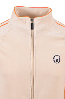SERGIO TACCHINI TASSO VELOUR TRACK TOP SANDSHELL/ORANGE PEPPER