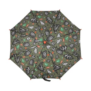 Mountain Warehouse Kinderen Dino Skelet Vouwparaplu (Donkergroen)