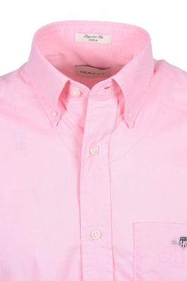 GANT REG POPLIN SHORT SLEEVE SHIRT WASHED PINK