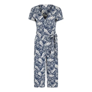 Mountain Warehouse Womens/Ladies Santorini Leaves Wrap Jumpsuit (Dark Blue)