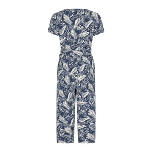 Mountain Warehouse Womens/Ladies Santorini Leaves Wrap Jumpsuit (Dark Blue)
