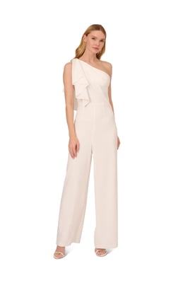 Satin Crepe Draped Jumpsuit