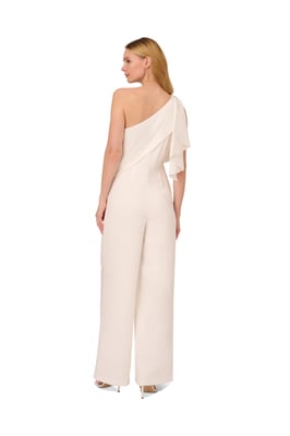 Satin Crepe Draped Jumpsuit