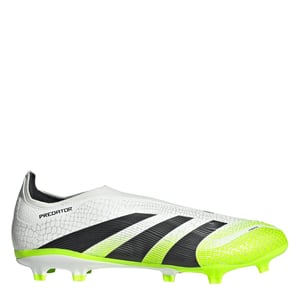 Men's adidas Predator League Laceless Firm Ground Football Boots in White/Blk/Lemon
