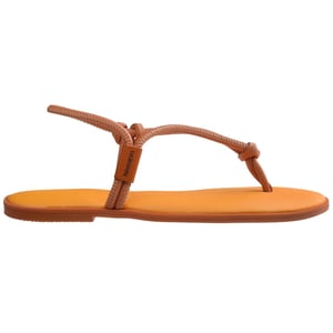 Women's Havaianas Una Toe Post Thong Toe Sandals in Cerrado Orange