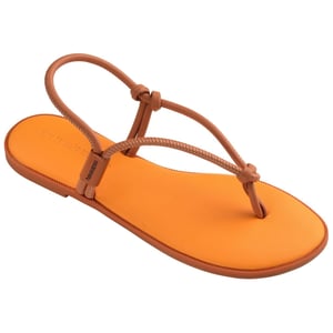 Women's Havaianas Una Toe Post Thong Toe Sandals in Cerrado Orange