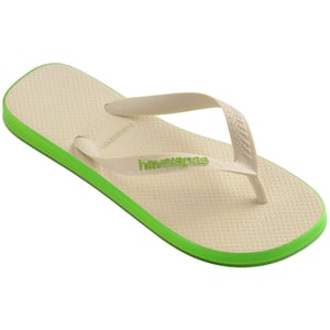 Men's Havaianas Thong Toe Flip Flop Sandals in Beige/Green