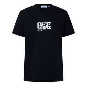 Men's Off White Slim Fit T Shirt in Black