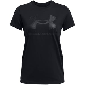Women's Under Armour Sportstyle Graphic Short Sleeve in Blk/Blk