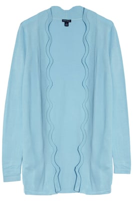 Scallop Edge Longline Cardigan