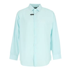 Men's Scotch and Soda Pattern Long Sleeve Shirt Collar Shirt in White/Lt Green