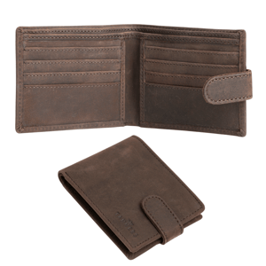 Men’s RFID Genuine Leather Bifold Wallet,Brown Leather Card Holder