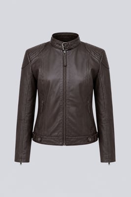 Anette Leather Jacket in Chocolate