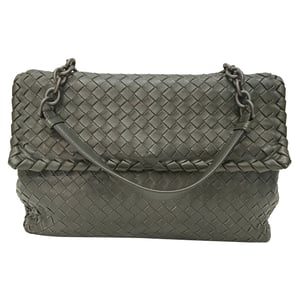 Bottega Veneta Medium Olimpia Shoulder Bag in Grey Nappa Leather