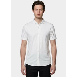 Bos Bright Blue Overhemd korte mouw heren 3507/off white