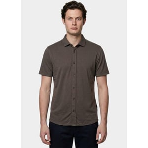 Bos Bright Blue Overhemd korte mouw heren 3507/taupe
