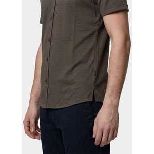 Bos Bright Blue Overhemd korte mouw heren 3507/taupe