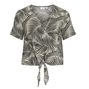 Vila Vilimia kea v-neck s/s knot top/vol