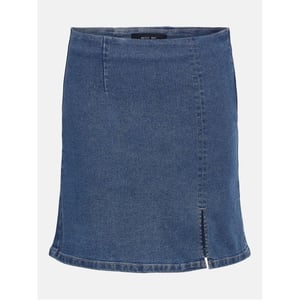 Women's Noisy May Slim Mini Pencil Skirt in Md Blue Denim