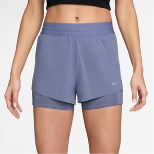 Women's Nike Fit Swift Mid Rise 3 2 In 1 Shorts in World Indigo