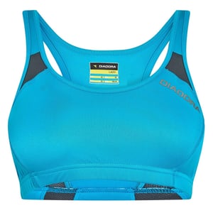 Women's Diadora Scoop Neck Snug Fit Sports Bra in Blue Fluo