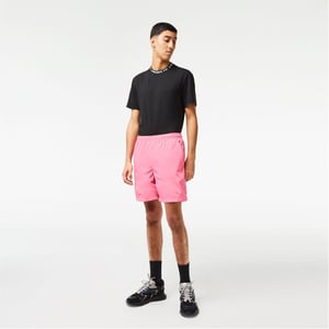 Men's Lacoste Taffeta Casual Shorts in Reseda Pink