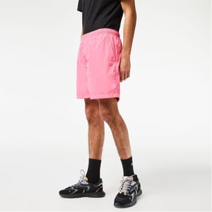 Men's Lacoste Taffeta Casual Shorts in Reseda Pink