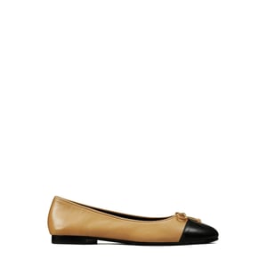 Women's Tory Burch Toe Ballet Flats in Ginger Black