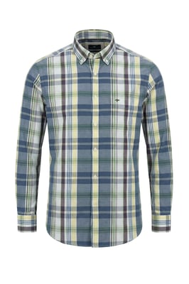 FYNCH-HATTON LONG SLEEVED SHIRT AUBERGINE