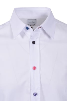 PAUL SMITH LS TAILORED FIT SHIRT WHITE