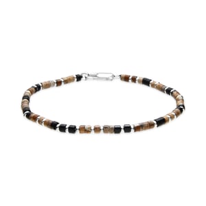 Luxenter Armband met zilveren afwerking en landschapsjaspis - Hayo