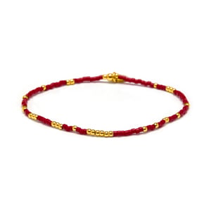 Luxenter Armband van rood kristal met 18-karaats geelgouden afwerking - Xanvi