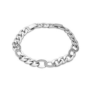 Luxenter Armband met zilveren afwerking en glanzende zirkonia - Dunko