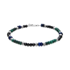 Luxenter Armband met zilveren afwerking en malachiet - Ipola