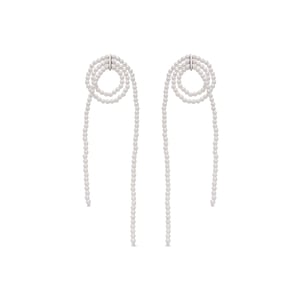 Luxenter Oorbellen van 925 sterling zilver en witte parel met rhodiumafwerking - Lima