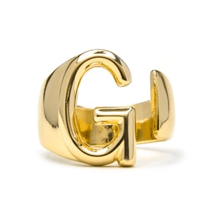 Luxenter Ring met 18-karaats geelgouden afwerking - Alphabet