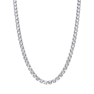 Luxenter Ketting met zilveren afwerking en glanzende zirkonia - Ginsi