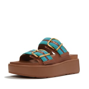 FitFlop Gen-ff max buckle stripe-webbing two-bar slides
