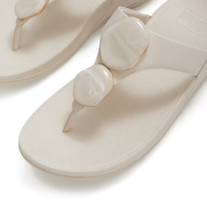 FitFlop Lulu marbled-stone toe-post sandals