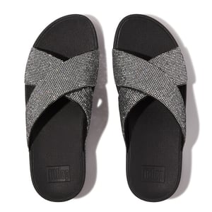 FitFlop Lulu cross slide glitterball
