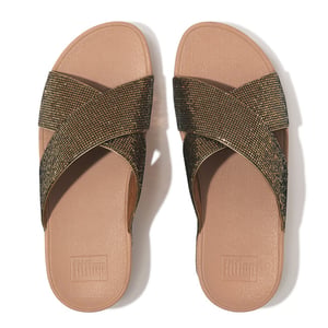 FitFlop Lulu cross slide glitterball