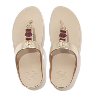 FitFlop Fino ergonomische teenslippers platino