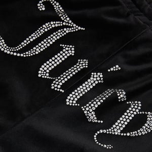 Juicy Couture Tina velour track pant with diamante branding