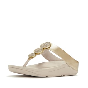 FitFlop Halo bead-circle metallic toe-post sandals