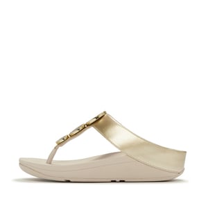 FitFlop Halo bead-circle metallic toe-post sandals