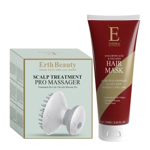 Hyaluronsyra & Kollagen Hårmask 250ml + Huvudbottensbehandling Pro Massager