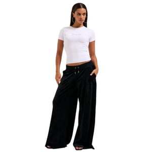 Juicy Couture Yuka wide leg jogger with jc embroidery