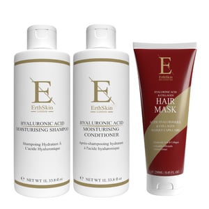 Hyaluronic Acid Moisturising Shampoo 1L + Hyaluronic Acid Moisturising Conditioner 1L + Hyaluronic Acid & Collagen Hair Mask 250ml